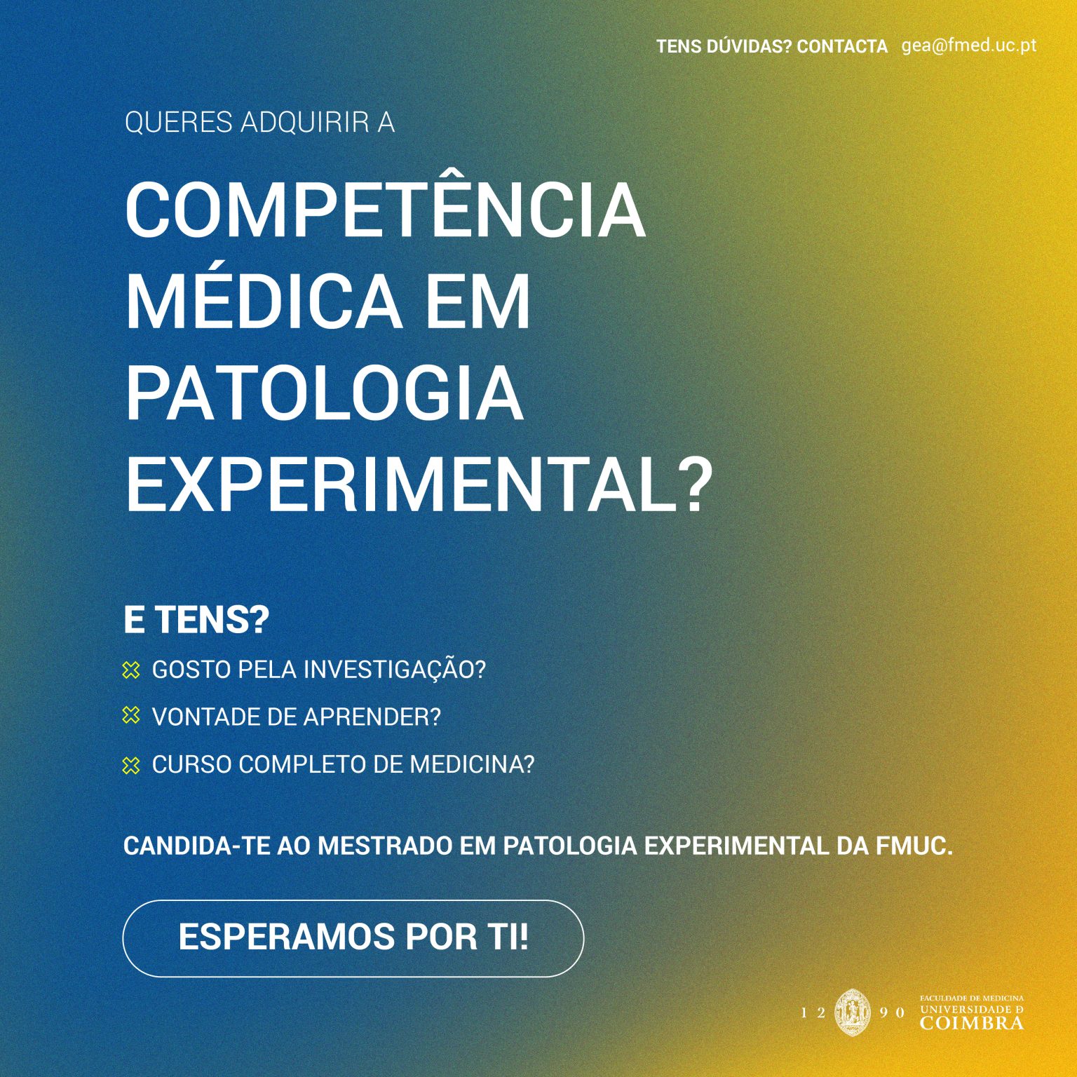 mestrado em patologia experimental